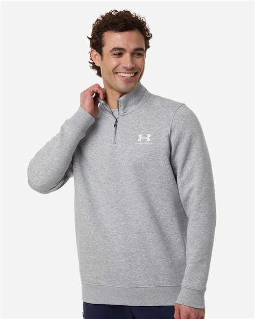 no-logo Under Armour Icon Fleece Quarter-Zip Pullover-Under Armour-Thread Logic