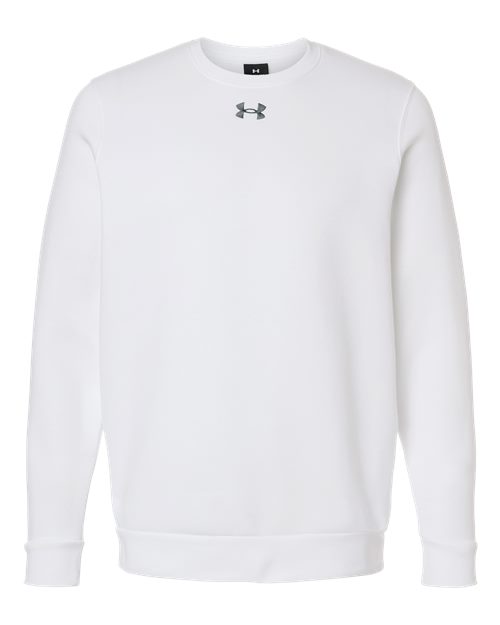 logo-left Under Armour Team Icon Fleece Crew-Under Armour-White/ Pitch Grey Medium Heather-S-Thread Logic