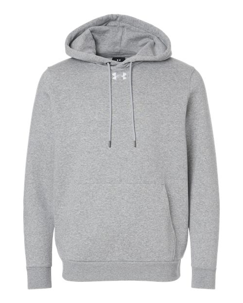 logo-left Under Armour Team Icon Fleece Hooded Sweatshirt-Under Armour-Mod Grey Light Heather/ White-S-Thread Logic