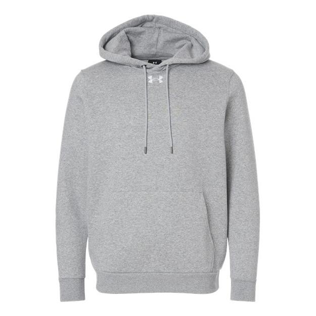 logo-left Under Armour Team Icon Fleece Hooded Sweatshirt-Under Armour-Mod Grey Light Heather/ White-S-Thread Logic