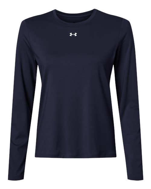 logo-left Under Armour WoTeam Vanish Long Sleeve T-Shirt-Under Armour-Midnight Navy/ White-XS-Thread Logic