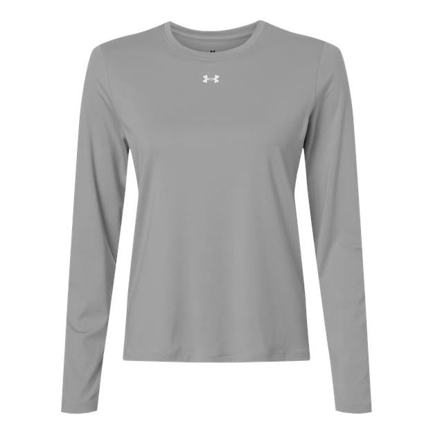 logo-left Under Armour WoTeam Vanish Long Sleeve T-Shirt-Under Armour-Mod Grey/ White-XS-Thread Logic