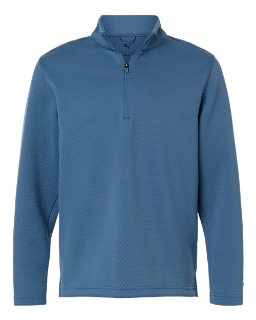 logo-left Puma Golf Pebble Quarter-Zip Pullover-Puma-Blue Horizon-S-Thread Logic
