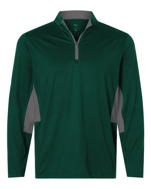 logo-left Puma Golf Pure 2.0 Quarter-Zip-Puma-Dark Myrtle/ Slate Sky-S-Thread Logic