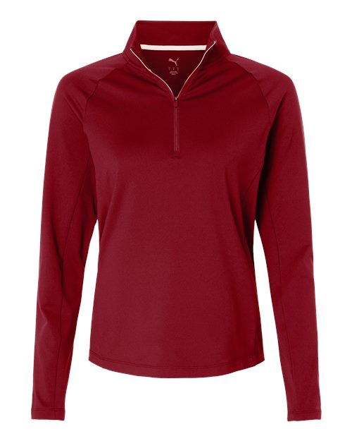 logo-left Puma Golf WoPure 2.0 Quarter-Zip Pullover-Puma-Dark Crimson-S-Thread Logic