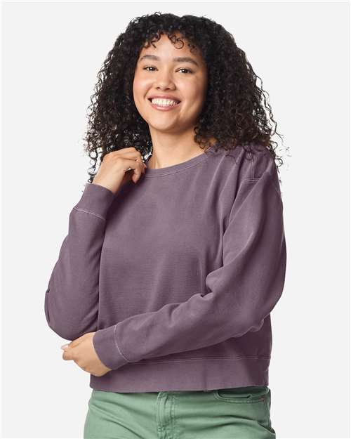 no-logo Comfort Colors WoGarment-Dyed Mid-Length Crewneck Sweatshirt-Comfort Colors-Thread Logic