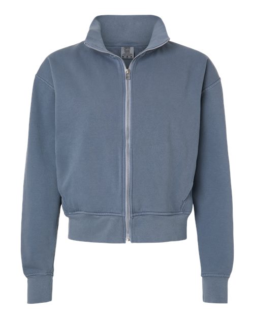 logo-left Comfort Colors WoGarment-Dyed Full-Zip Jacket-Comfort Colors-Blue Jean-S-Thread Logic