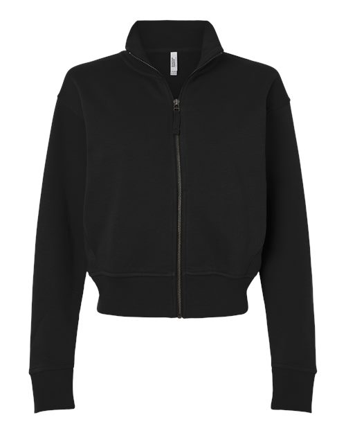 logo-left American Apparel WoFrench Terry Full-Zip Jacket-American Apparel-Black-S-Thread Logic