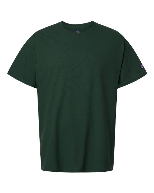 logo-left Champion Unisex Jersey T-Shirt-Champion-Dark Green-S-Thread Logic