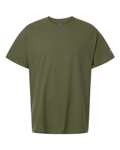 logo-left Champion Unisex Jersey T-Shirt-Champion-Fresh Olive-S-Thread Logic