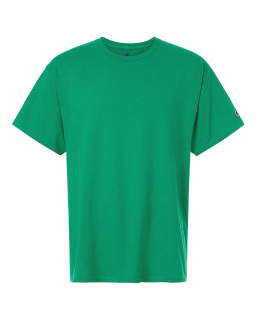 logo-left Champion Unisex Jersey T-Shirt-Champion-Kelly Green-S-Thread Logic