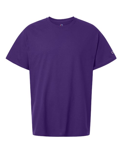 logo-left Champion Unisex Jersey T-Shirt-Champion-Champion Purple-S-Thread Logic