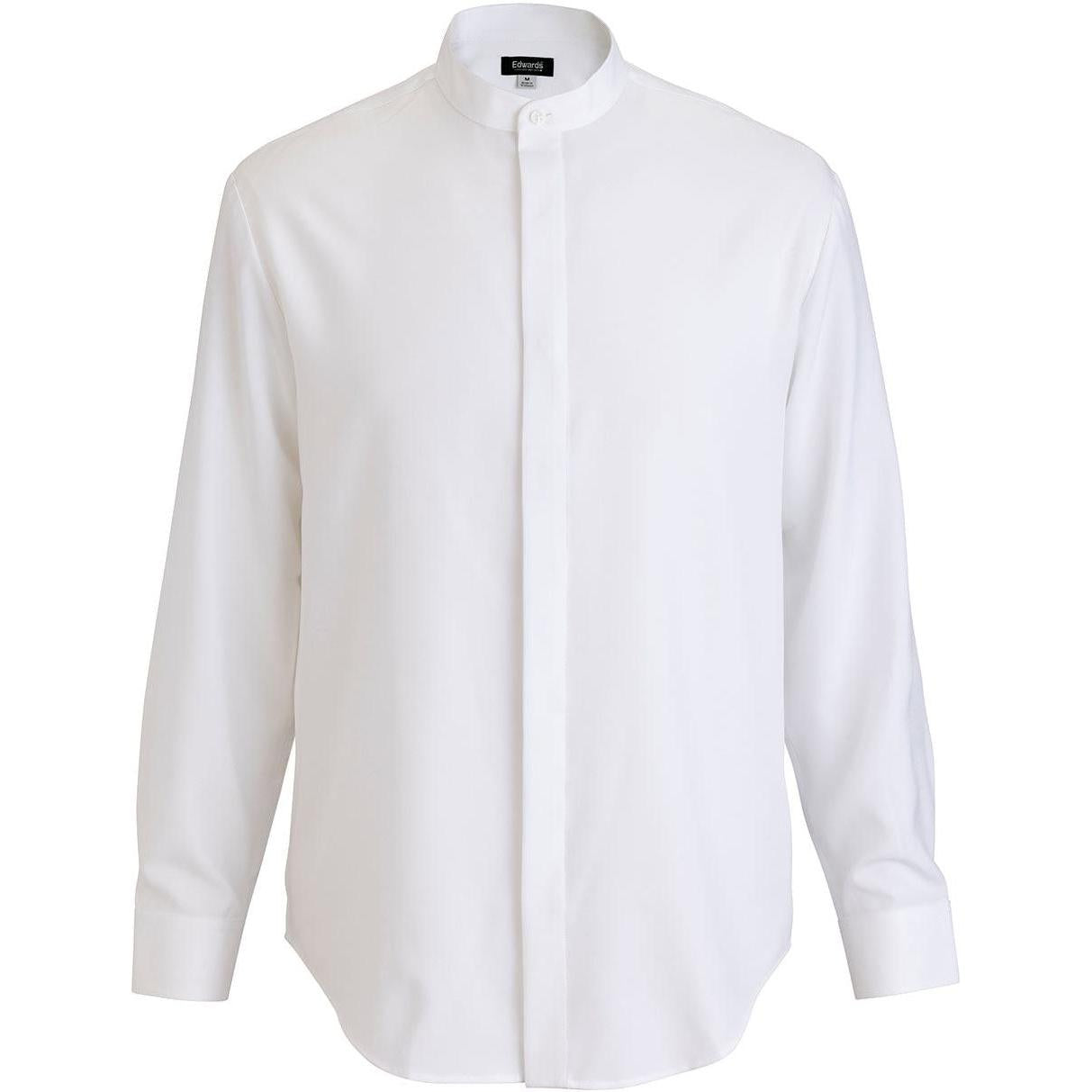 Edwards Flexbatiste Banded Collar Long Sleeve Mens Shirt
