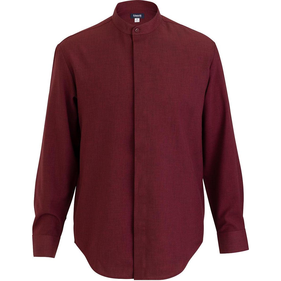 Edwards Flexbatiste Banded Collar Long Sleeve Mens Shirt