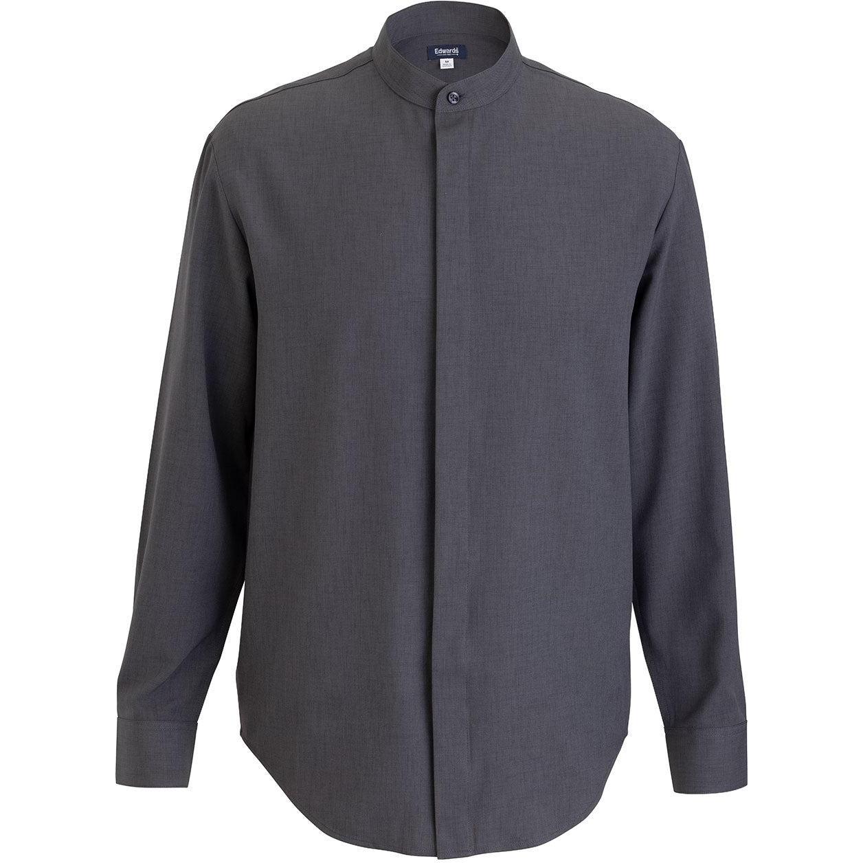 Edwards Flexbatiste Banded Collar Long Sleeve Mens Shirt