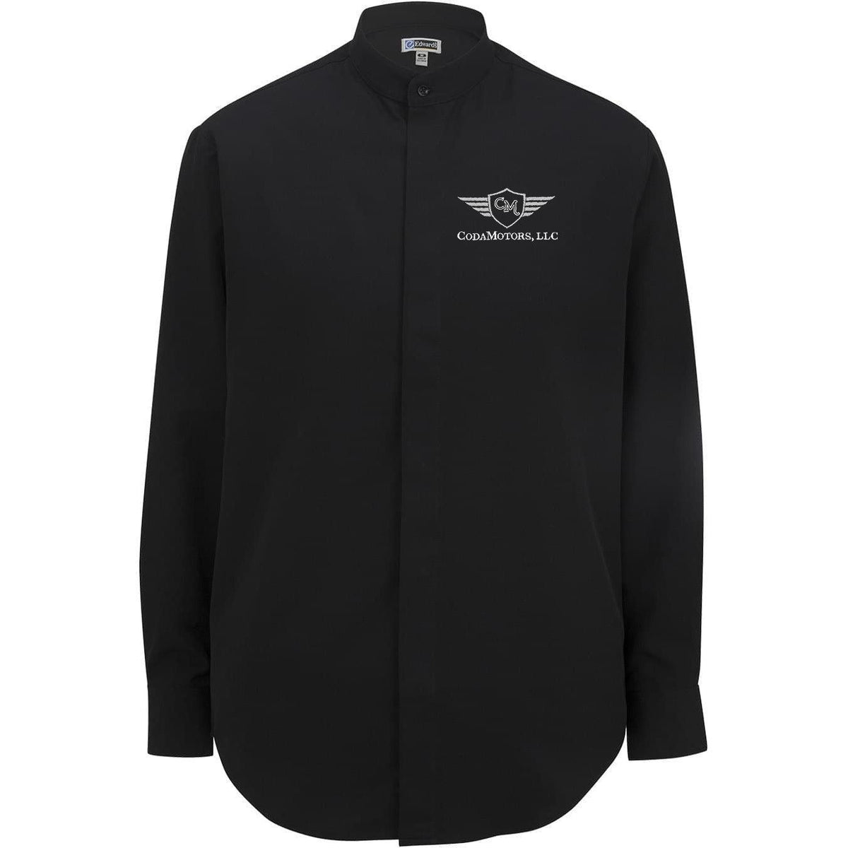 no-logo Edwards Bastiste Banded Collar Shirt-Dress Shirts-Edwards-Thread Logic