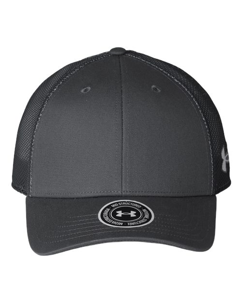 no-logo Under Armour Team Mid Trucker Cap-Under Armour-Castlerock/ Castlerock/ White-Adjustable-Thread Logic