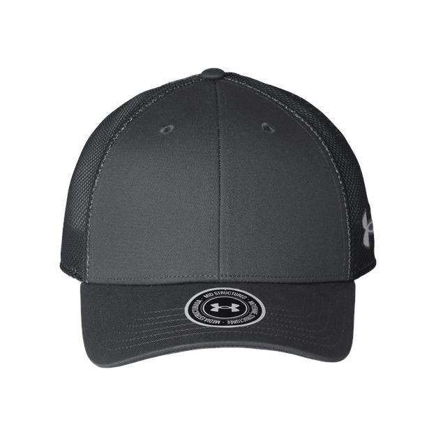 no-logo Under Armour Team Mid Trucker Cap-Under Armour-Castlerock/ Castlerock/ White-Adjustable-Thread Logic