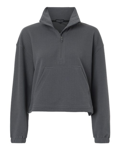 logo-left Swannies WoKenna Quarter-Zip Pullover-Swannies-Graphite-XS-Thread Logic