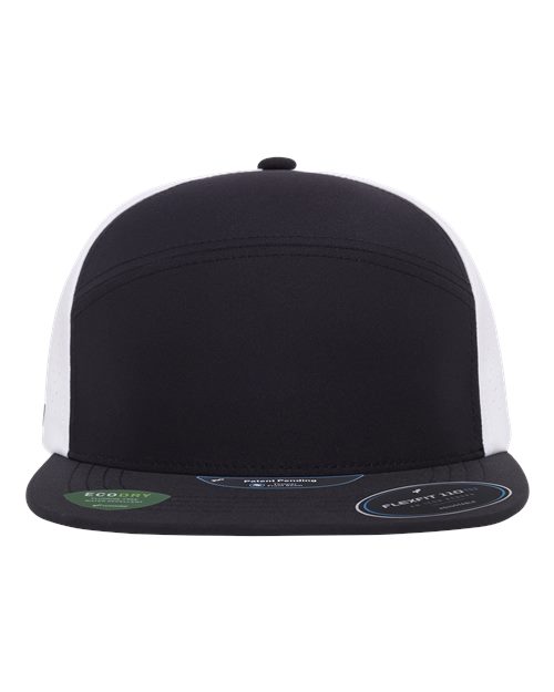 no-logo Flexfit 110 Premium Arch Perforated Cap-Flexfit-Black/ White-Adjustable-Thread Logic