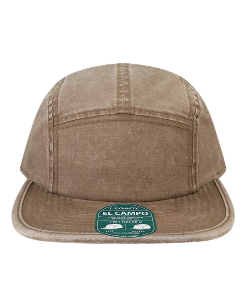 no-logo Legacy El Campo Five-Panel Camper Hat-Legacy-Light Brown-Adjustable-Thread Logic