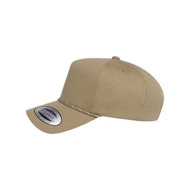 no-logo YP Classics Retro Cotton Blend Five-Panel Rope Cap-YP Classics-Thread Logic