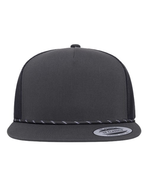 no-logo YP Classics Classic Five-Panel Trucker Rope Cap-YP Classics-Charcoal-Adjustable-Thread Logic