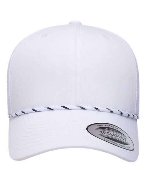 no-logo YP Classics Retro Trucker Rope Cap-YP Classics-White-Adjustable-Thread Logic