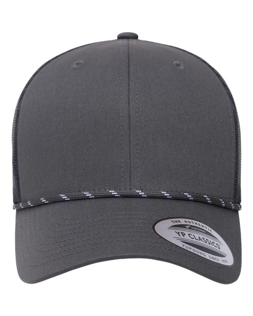 no-logo YP Classics Retro Trucker Rope Cap-YP Classics-Charcoal-Adjustable-Thread Logic
