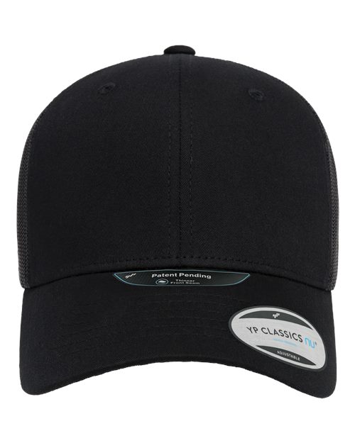 YP Classics NU Retro Trucker Cap-YP Classics-Black-Adjustable-Thread Logic