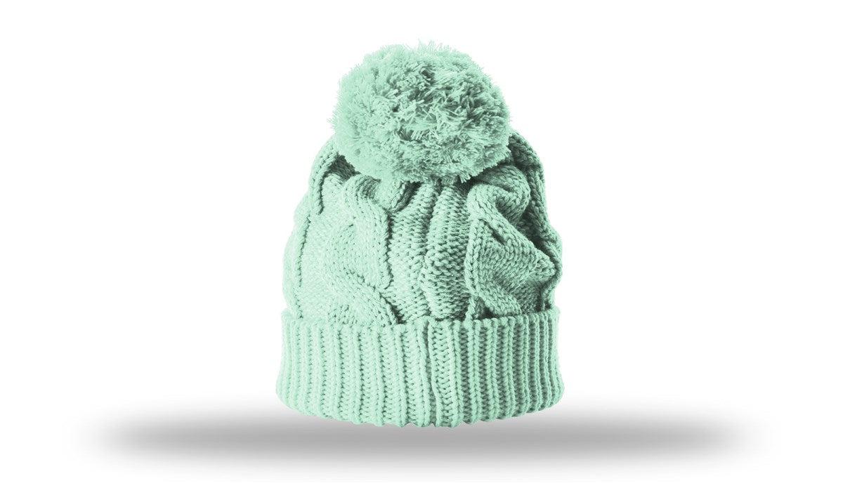 no-logo Richardson Chunk Twist Knit Beanie W/ Cuff & Pom-Richardson-Thread Logic
