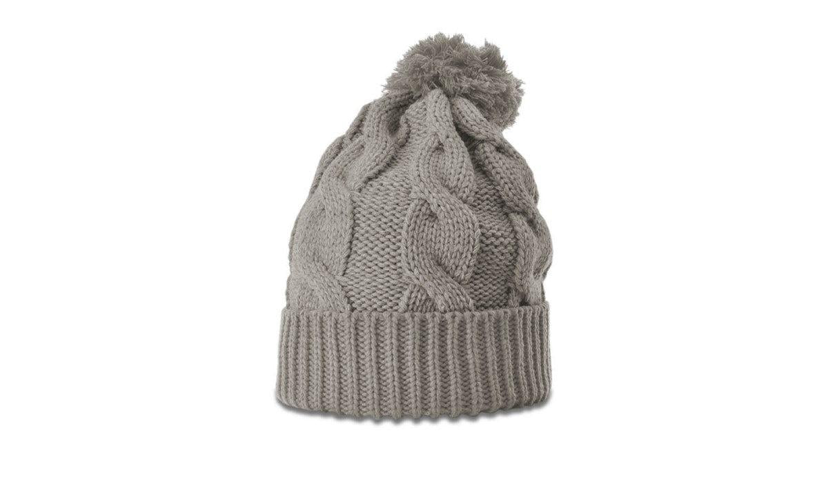 no-logo Richardson Chunk Twist Knit Beanie W/ Cuff & Pom-Richardson-Thread Logic