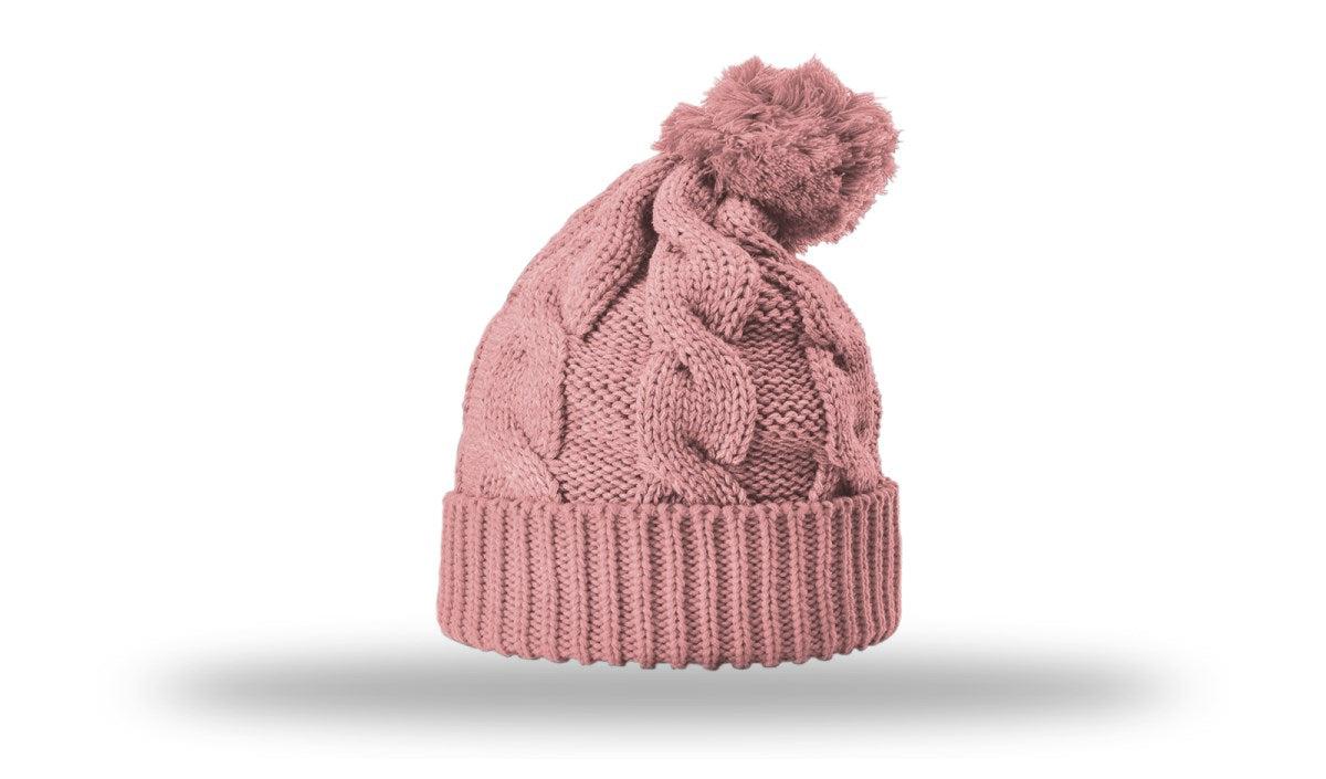no-logo Richardson Chunk Twist Knit Beanie W/ Cuff & Pom-Richardson-Thread Logic