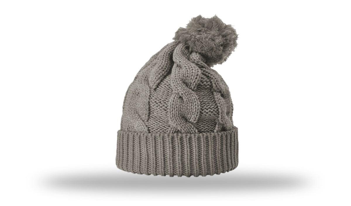 no-logo Richardson Chunk Twist Knit Beanie W/ Cuff & Pom-Richardson-Thread Logic