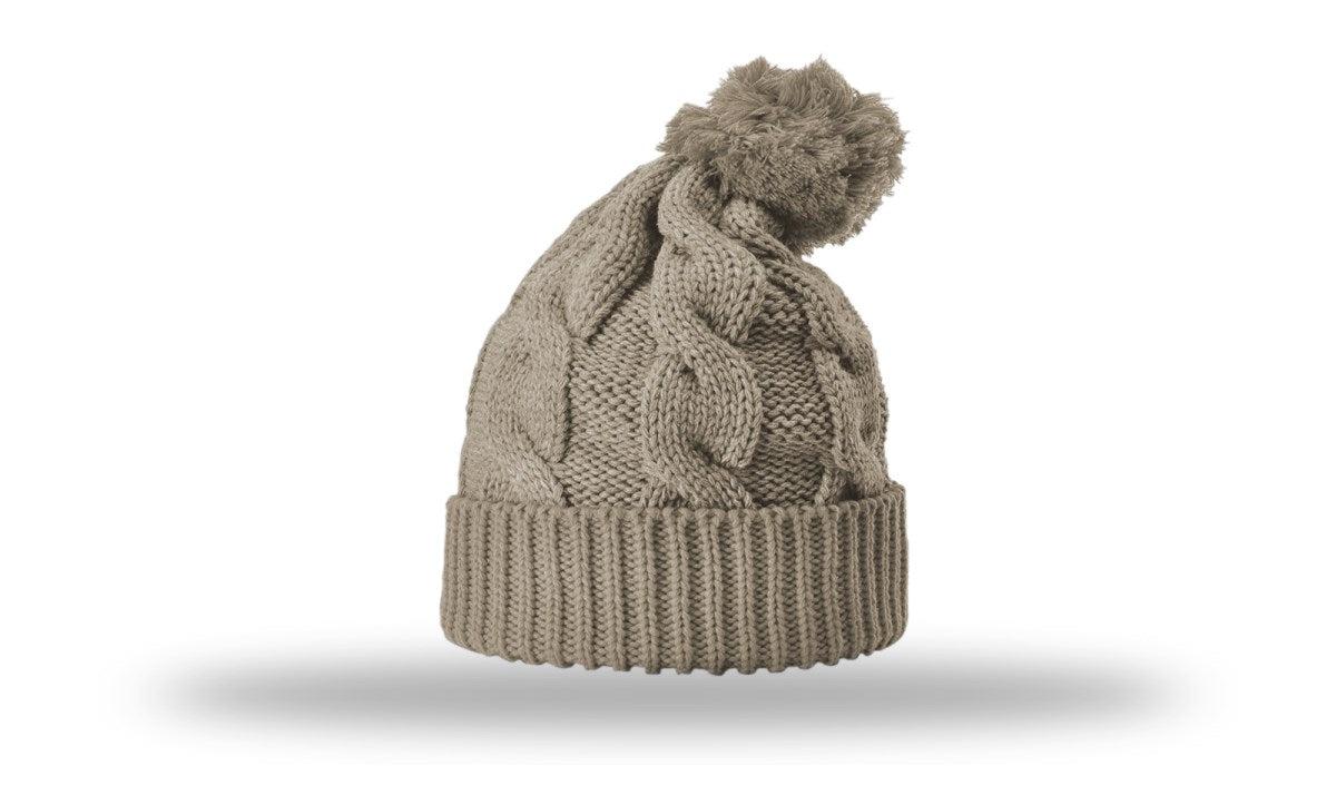 no-logo Richardson Chunk Twist Knit Beanie W/ Cuff & Pom-Richardson-Thread Logic