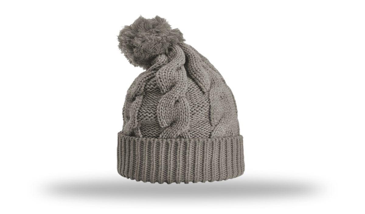no-logo Richardson Chunk Twist Knit Beanie W/ Cuff & Pom-Richardson-Thread Logic