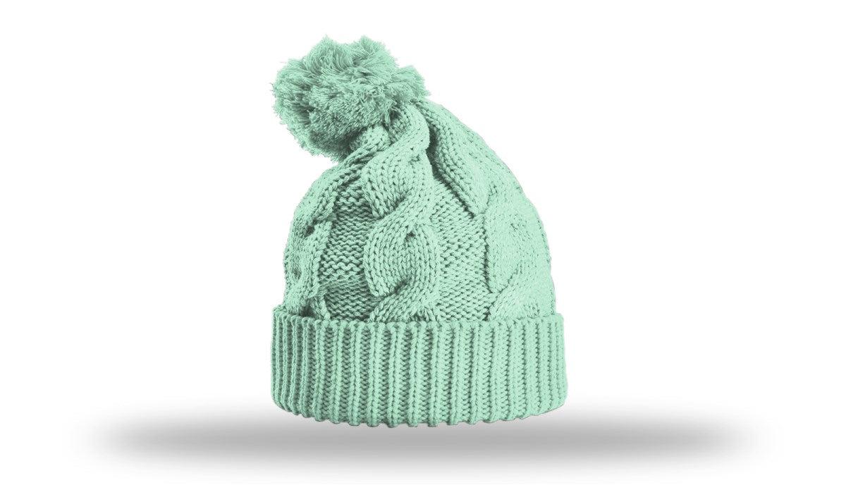 no-logo Richardson Chunk Twist Knit Beanie W/ Cuff & Pom-Richardson-Thread Logic