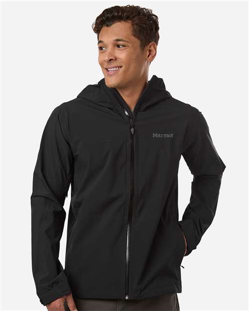 no-logo Marmot PreCip Evo Flex Hooded Jacket-Marmot-Thread Logic