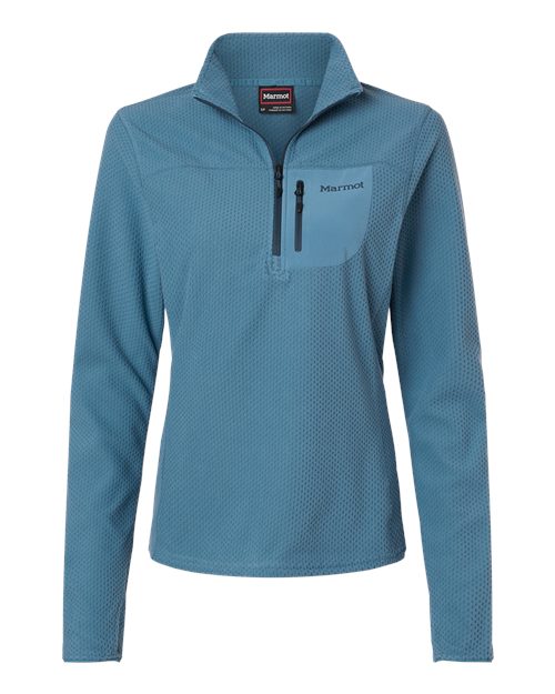 logo-left Marmot WoAir Fleece Quarter-Zip Pullover-Marmot-Summer Storm-XS-Thread Logic