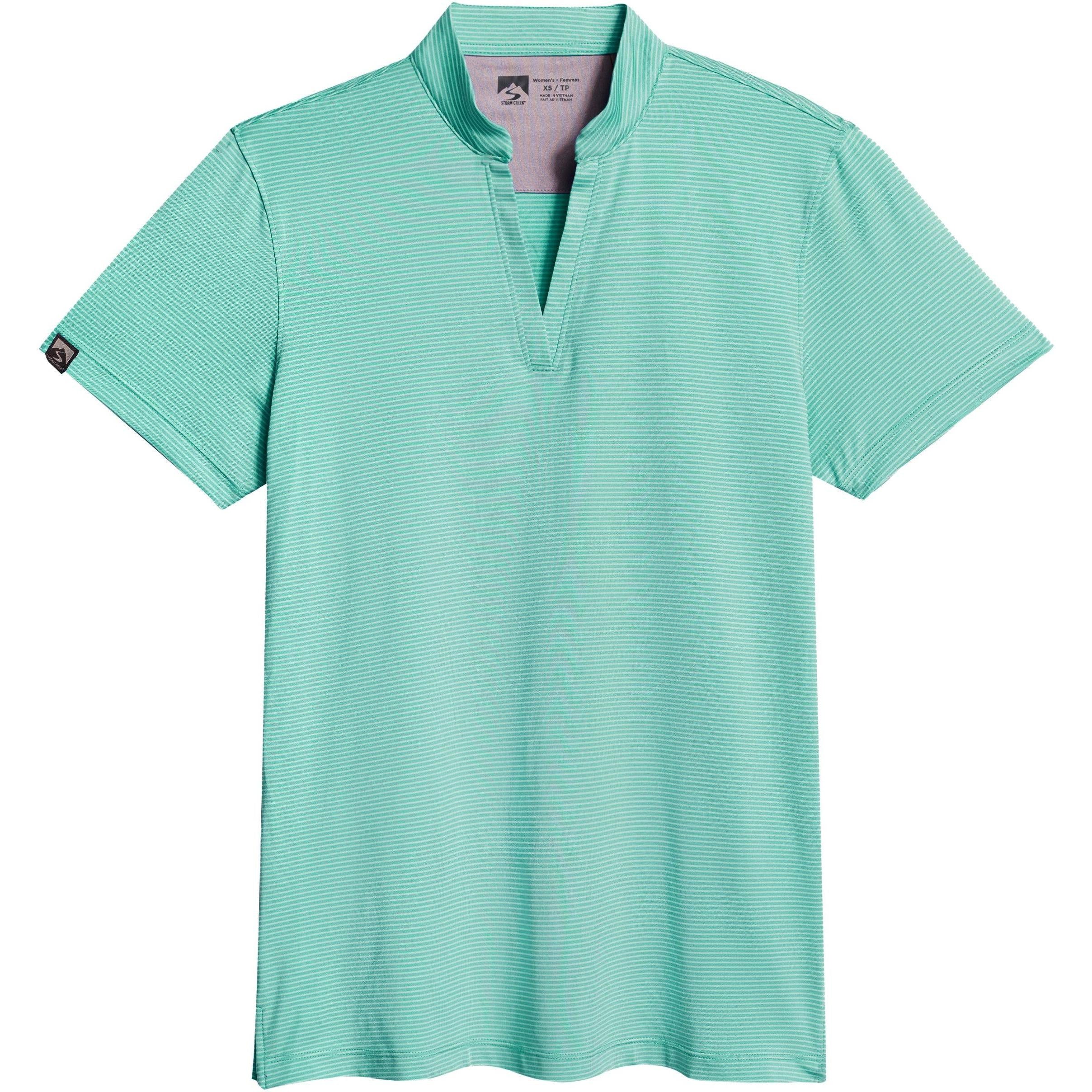 Storm Creek Women's Optimist II Microstripe Short Sleeve Polo
