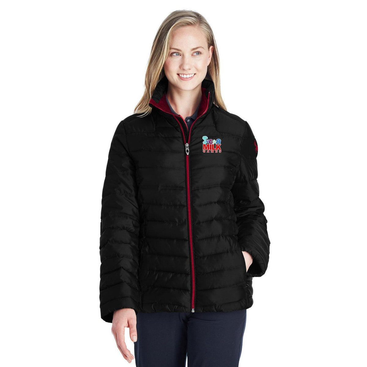 no-logo Spyder Women's Supreme Insulated Puffer Jacket-Ladies Jackets-Spyder-Thread Logic