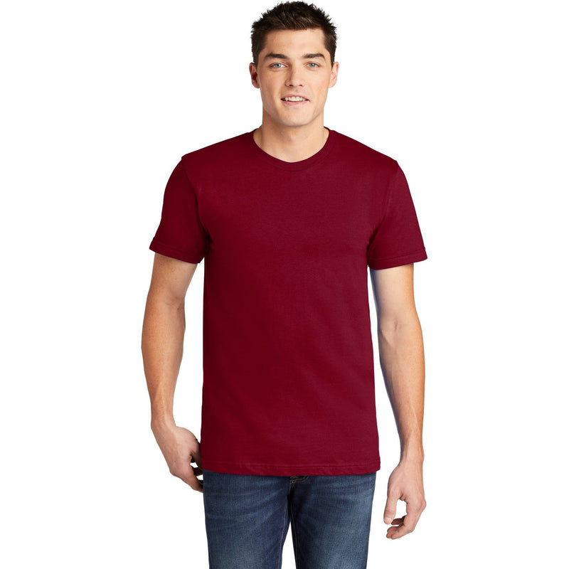 no-logo CLOSEOUT - American Apparel USA Collection Fine Jersey T-Shirt-American Apparel-Cranberry-XS-Thread Logic