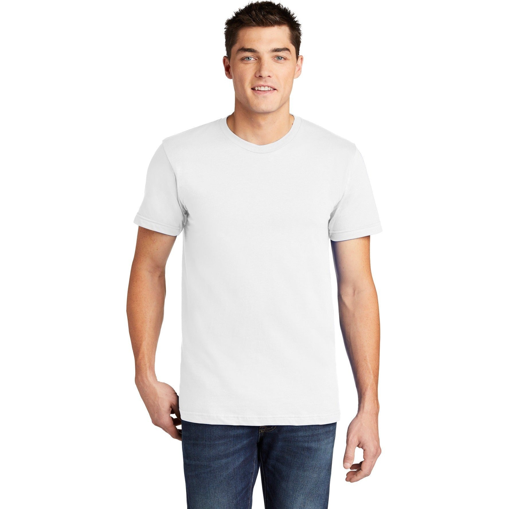 no-logo CLOSEOUT - American Apparel USA Collection Fine Jersey T-Shirt-American Apparel-White-3XL-Thread Logic