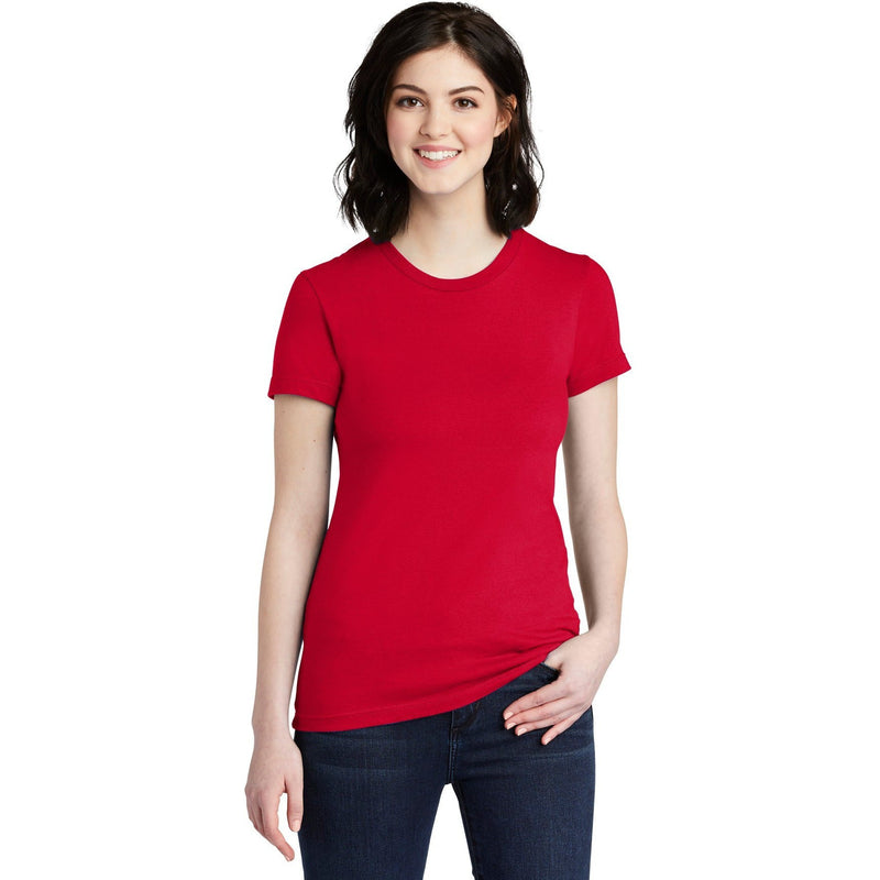 no-logo CLOSEOUT - American Apparel Women's Fine Jersey T-Shirt-American Apparel-Red-S-Thread Logic