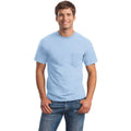 no-logo CLOSEOUT - Gildan Ultra Cotton 100% US Cotton T-Shirt with Pocket-Gildan-Light Blue-M-Thread Logic