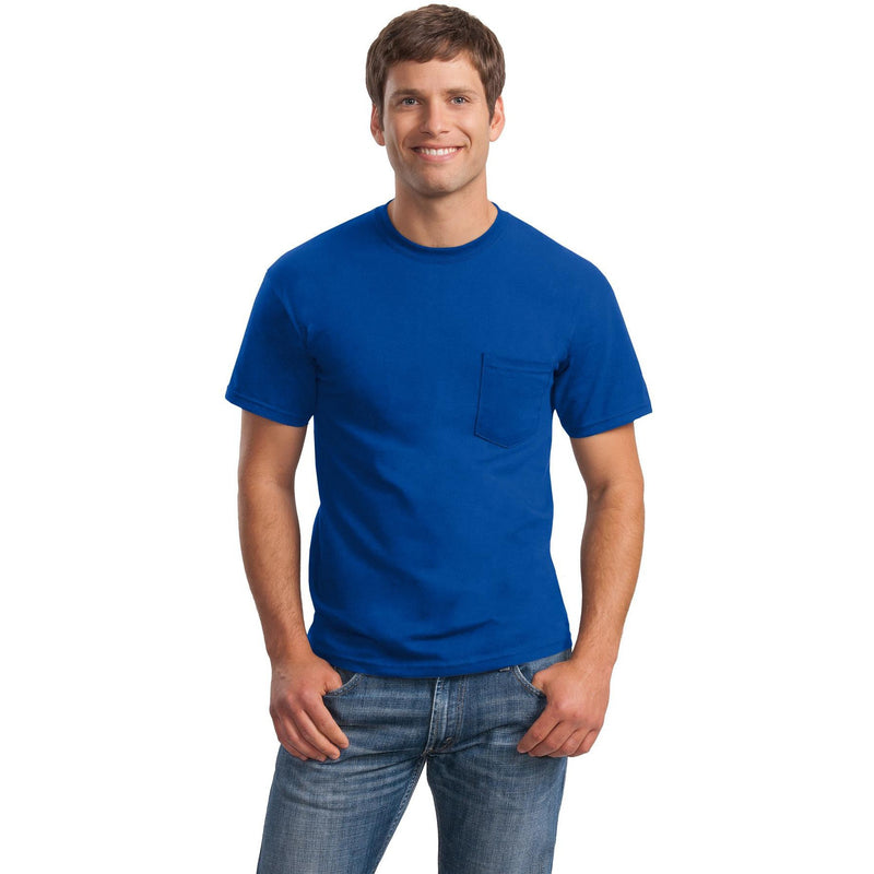 no-logo CLOSEOUT - Gildan Ultra Cotton 100% US Cotton T-Shirt with Pocket-Gildan-Royal-XL-Thread Logic