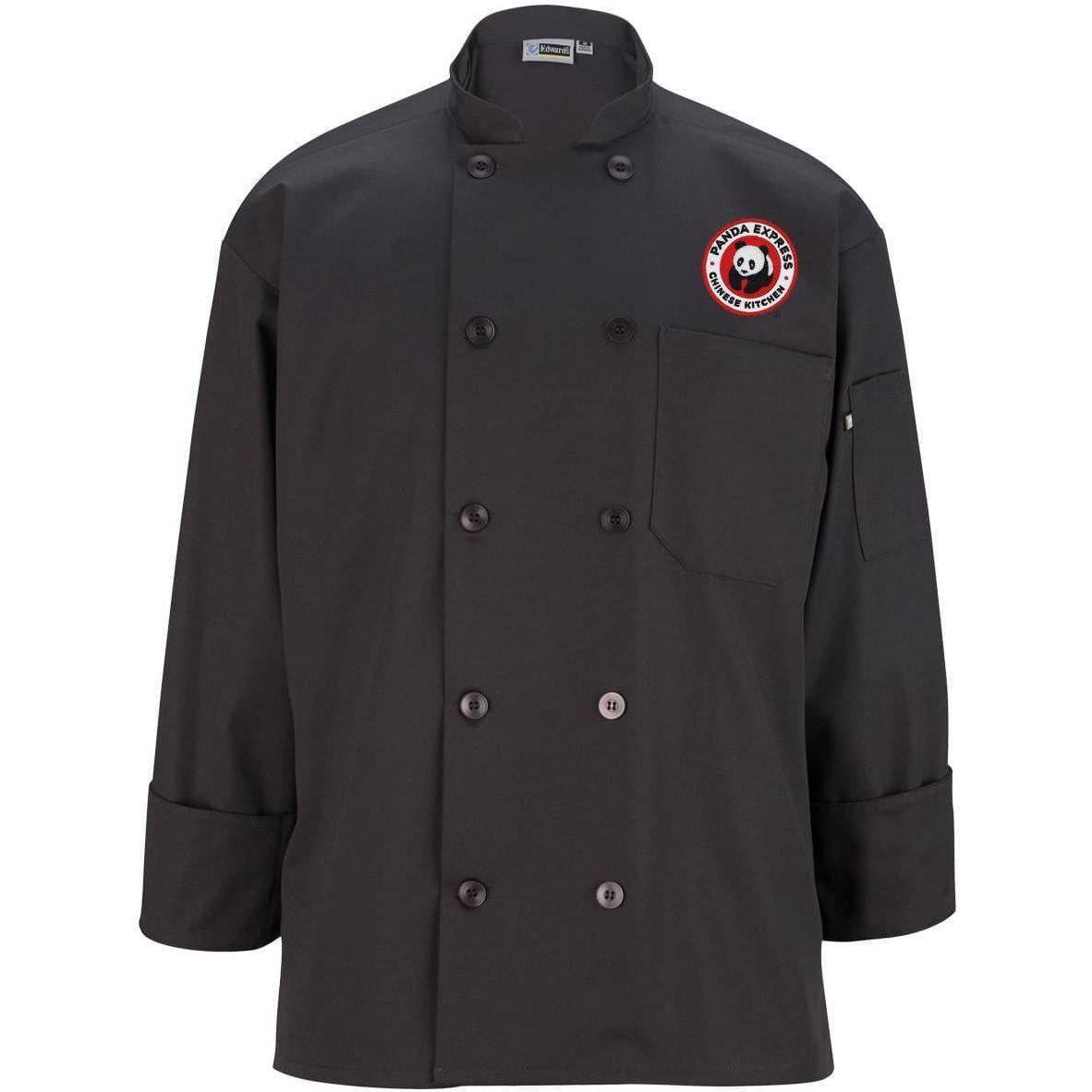 no-logo Edwards 10 Button Long Sleeve Chef Coat-Men's Chef Coats-Edwards-Thread Logic