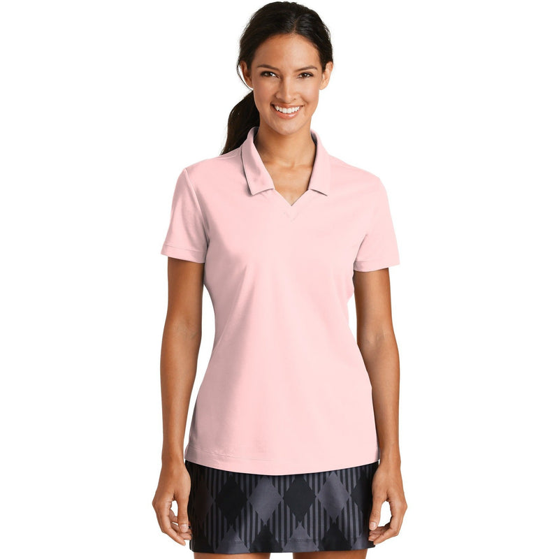 no-logo CLOSEOUT - Nike Ladies Dri-FIT Micro Pique Polo-Nike-Arctic Pink-S-Thread Logic