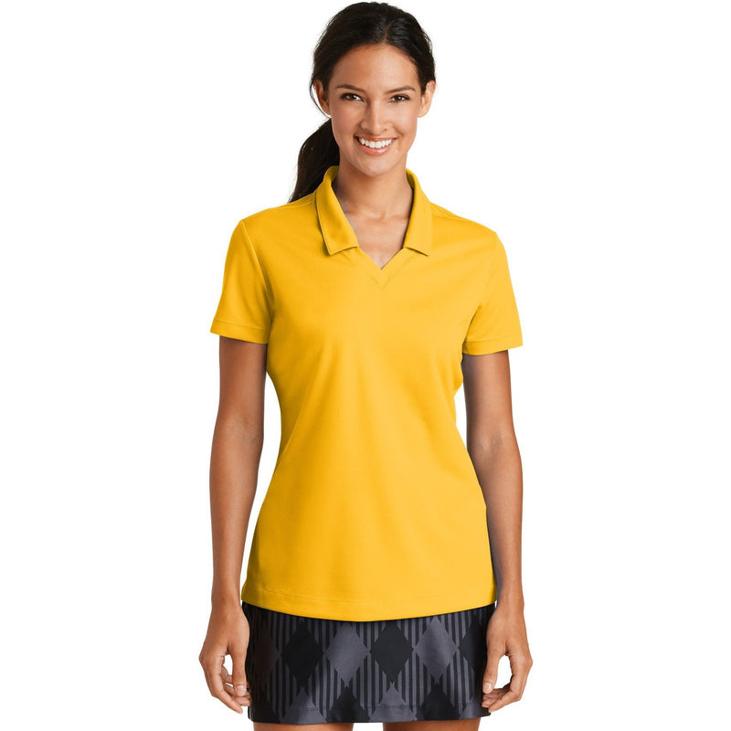 no-logo CLOSEOUT - Nike Ladies Dri-FIT Micro Pique Polo-Nike-University Gold-S-Thread Logic