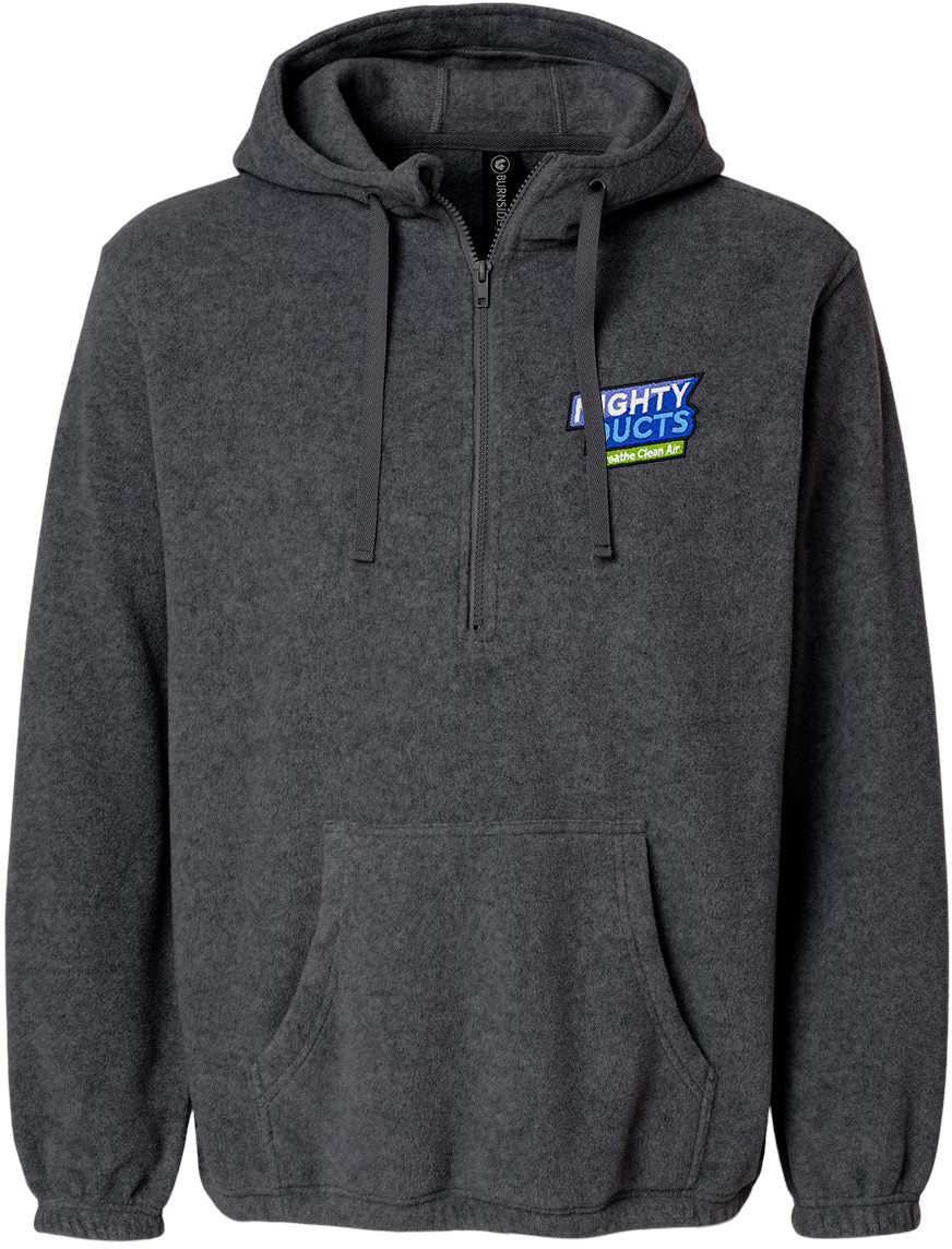 no-logo Burnside Polar Fleece Quarter-Zip Hooded Pullover-Apparel-Burnside-Thread Logic